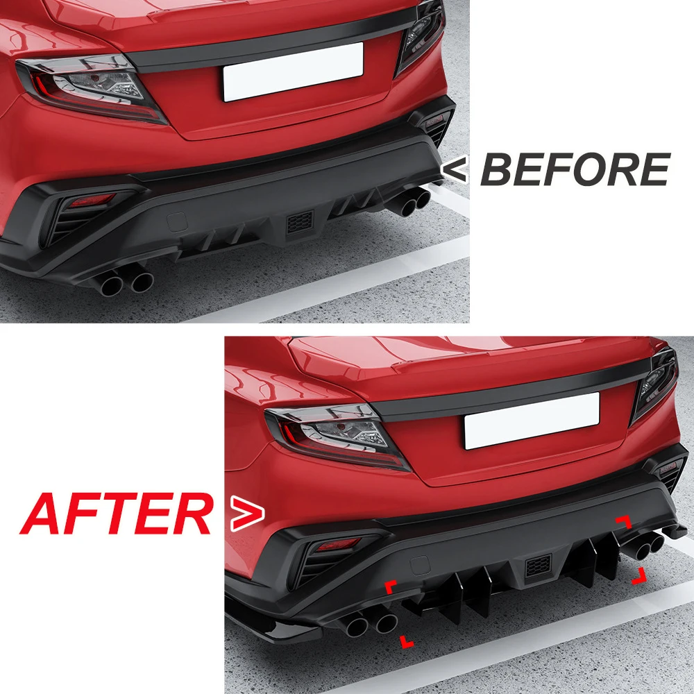 Glossy Black Rear Lip Blade Wind Spoiler Car Modification PP Material For Subaru WRX STI 2022+