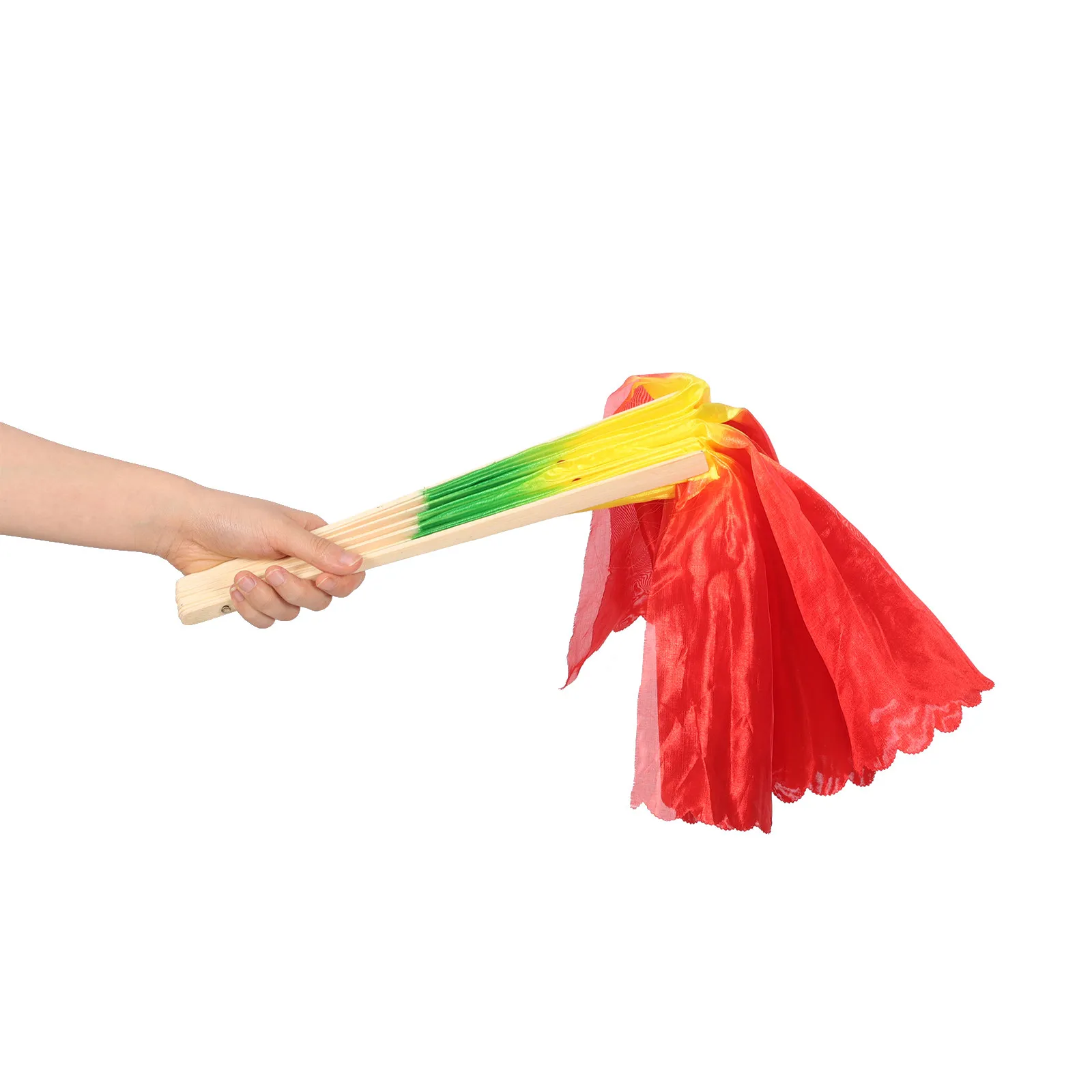 

2Pcs Wear-Resistant Lightweight Dance Fan Made of Wood and Cloth Convenient Folding Fan for Dancing Yoga Square Dance Practice