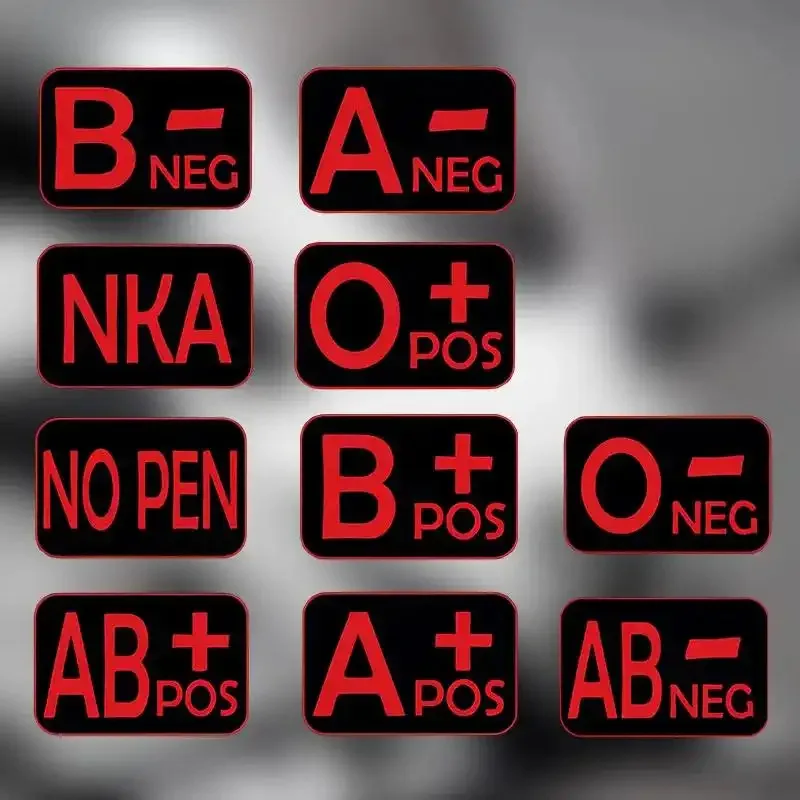 

1PC Blood Type POS/NEG & NKA Waterproof Vinyl Decals Self-adhesive Medical Themed Stickers for Helmet Car Bag Decor