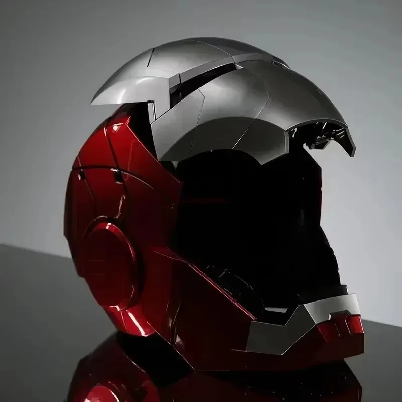 Hot Toys New Mk5 Iron Man Helmet Voice Control 8-Piece Opening And Closing Chinese English Luminous Mask Collect Halloween Gifts