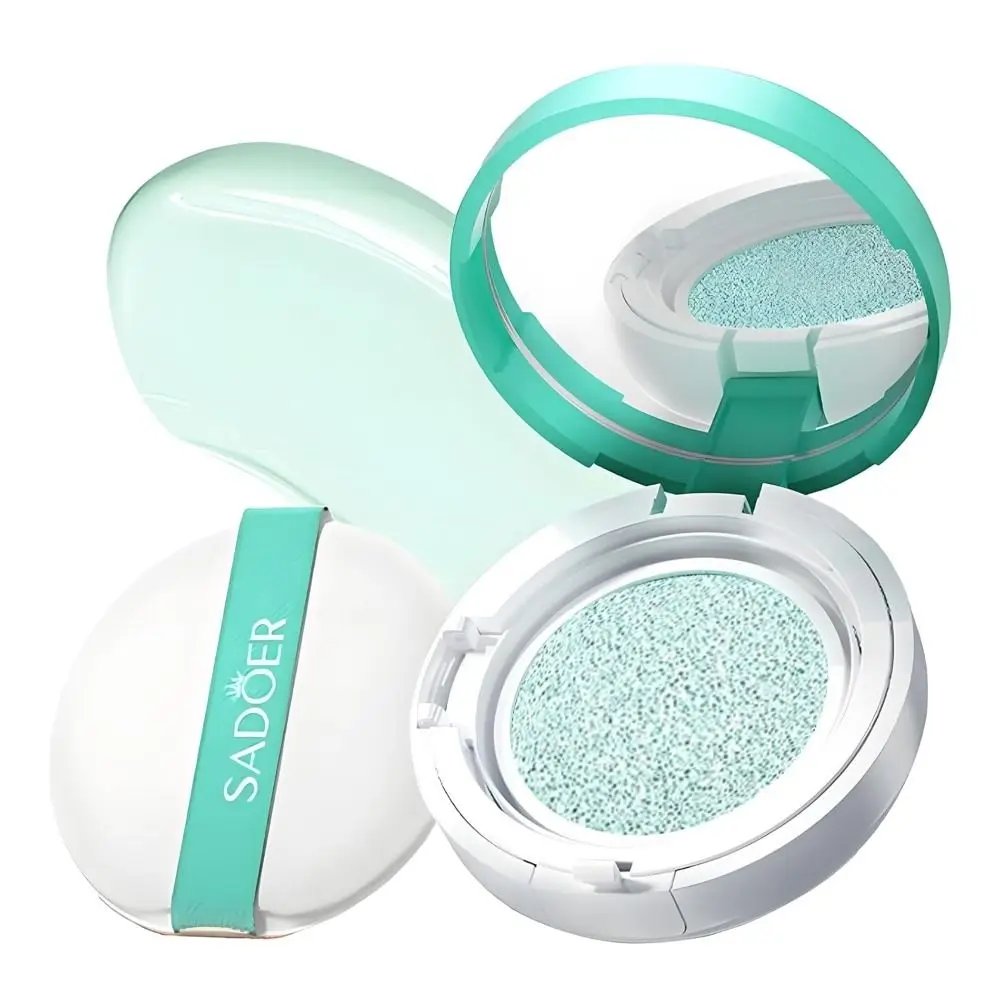 Facial Tinted Sunscreen SPF60 Sun Cushion Moisturizing & Soothing Oil-Free Face BB Cream Natural Dewy Lightweight