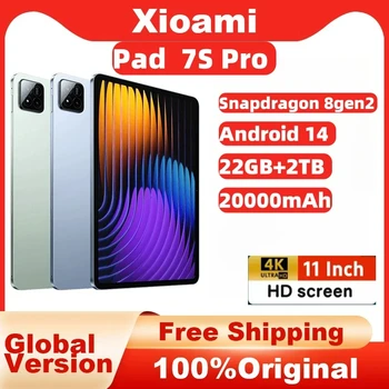 Globalna wersja 2025 Oryginalny tablet Pad 7S Pro Android 14 Snapdragon 8 Gen 2 HD 4K Google Play 5G Dual SIM Card WIFI Tablety