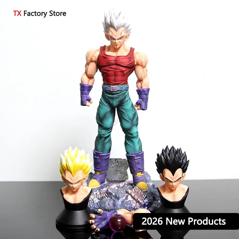 

In-Stock GT Vegeta Figures Dragon Ball Super Saiyan Static Model Statue Multiple Interchangeable Head Carvings Surprise Gift Toy