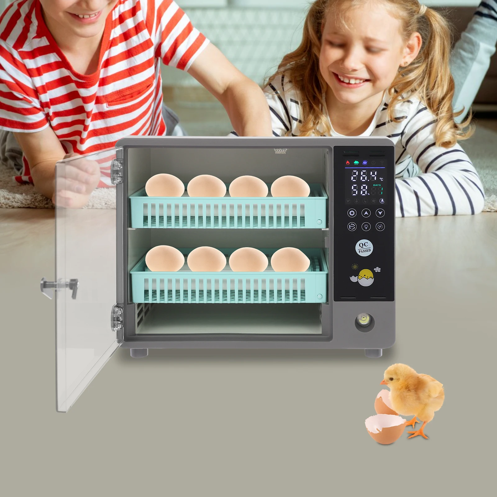 24 Egg Incubator for Chicken Duck Goose Automatic Turner Humidifier US Plug
