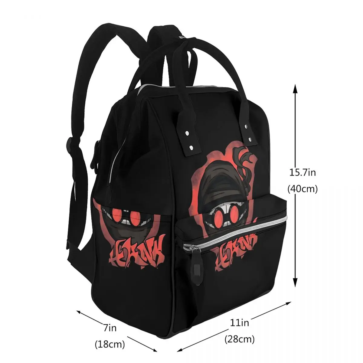 Madness Combat Hank Head Graffiti Student Backpack School Bag Hiking Travel Daypack for Men Women Bookbag Shoulder Bags