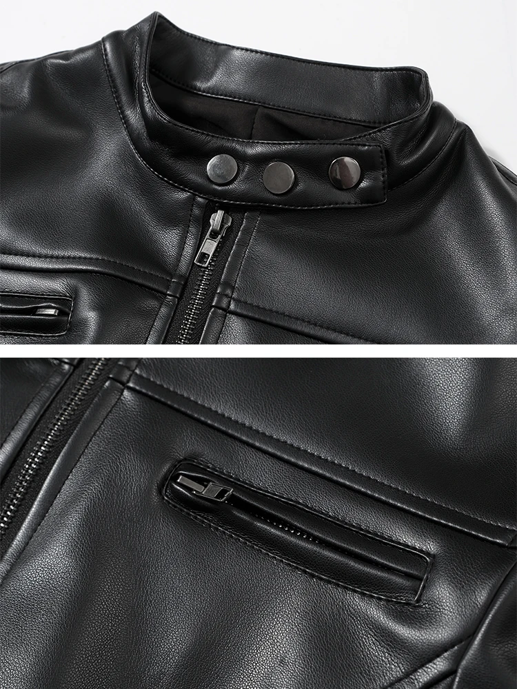 Faux Leather Jacket Coat Autumn Winter Zipper Short Coat Women 2025 New Long Sleeve Motorcycle Leather Jacket