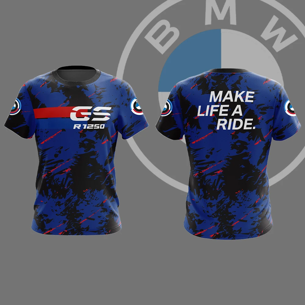 

Men's R1250GS Motorcycle Adventure Motos Locomotive Riding Quick Dry Short Sleeve T-Shirt for BMW Motorrad Motocross Tees