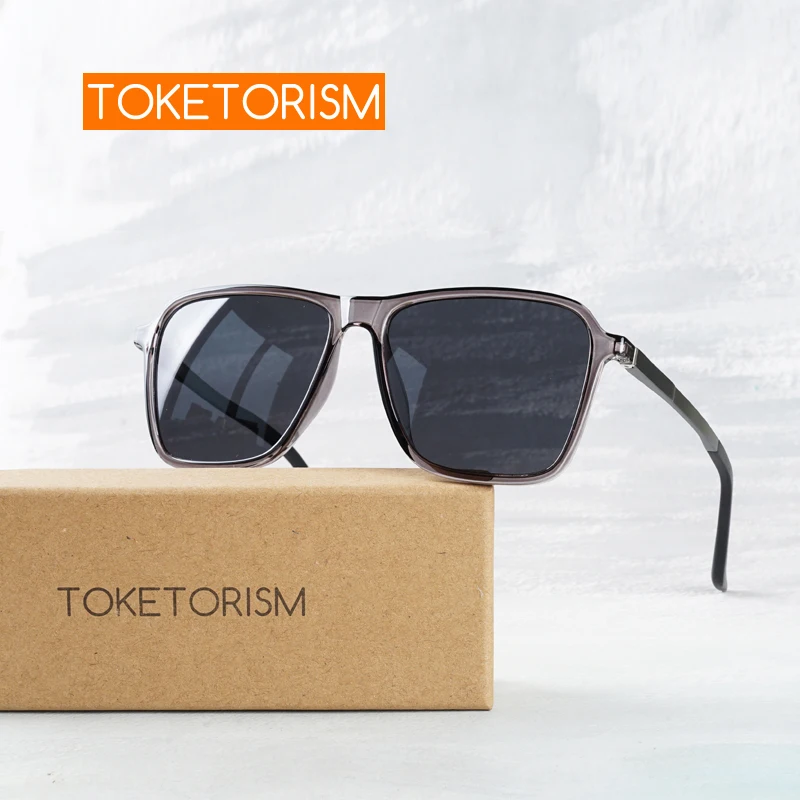 Toketorism Lightweight Aluminum Magnesium Sunglasses TR90 Polarized Sun Glasses For Male 6099