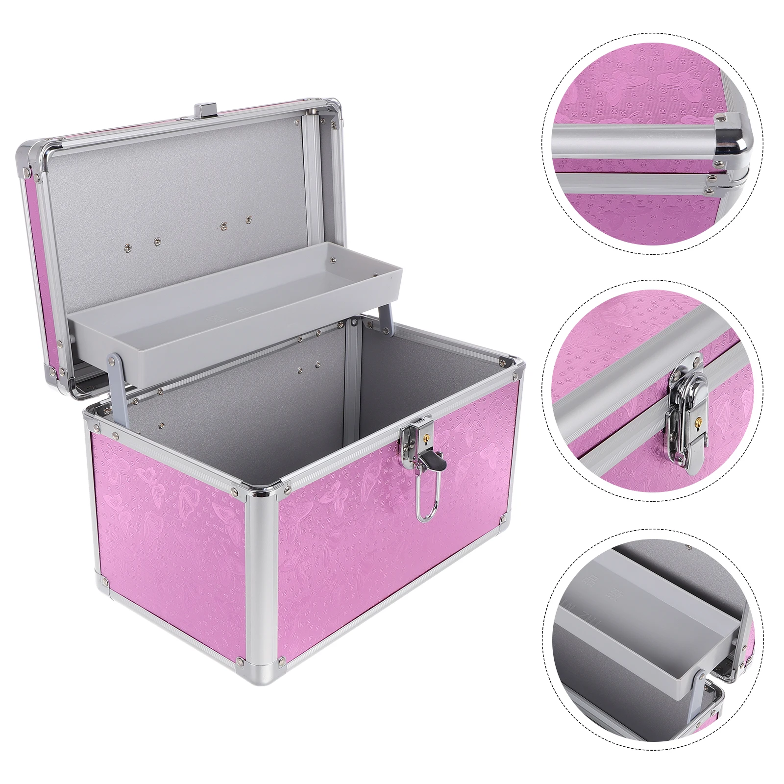 

Premium Aluminum Alloy Storage Box Large Capacity Portable Medicine Container With Handle Metal Household Tools Case