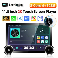 Leekooluu-カーマルチメディアプレーヤー,ワイヤレスCarplayプレーヤー,Android自動,2ディン,ラジオ,ステレオ,Bluetooth,wifi,GPS, 6g,128g,11.8インチ,13.0