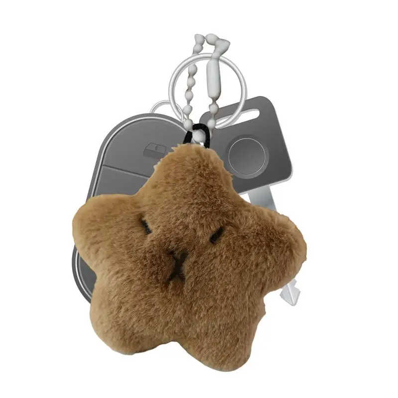 

Capybara Star Plush Keychain Toys Women Girls Keychain Star Plush Pendant Star Keychain Cute Kawaii Squeak Happy Star Plush