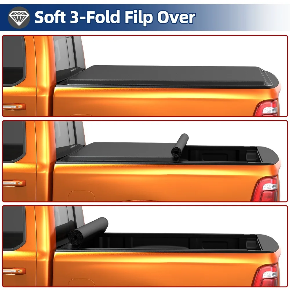 4.5ft Bed Roll up Tonneau Cover For 2022-2025 2026 Ford Maverick Truck Bed Cover