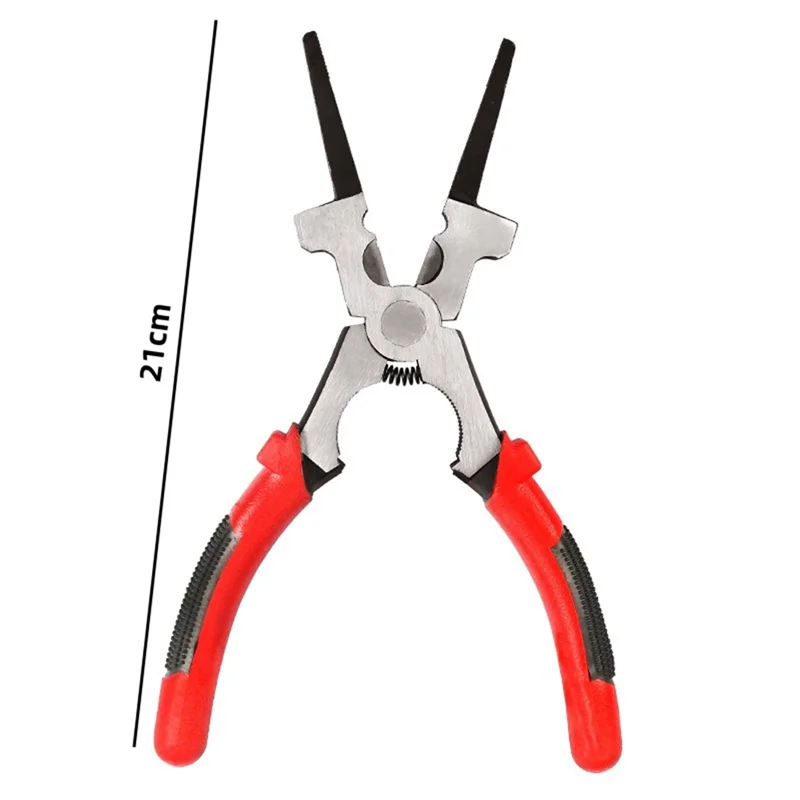 ABUL-8 นิ้ว Multi-Function เชื่อมคีมปากแบน Pincers กลั่น MIG เชื่อมเสริมเครื่องมือถอดลวดตัด