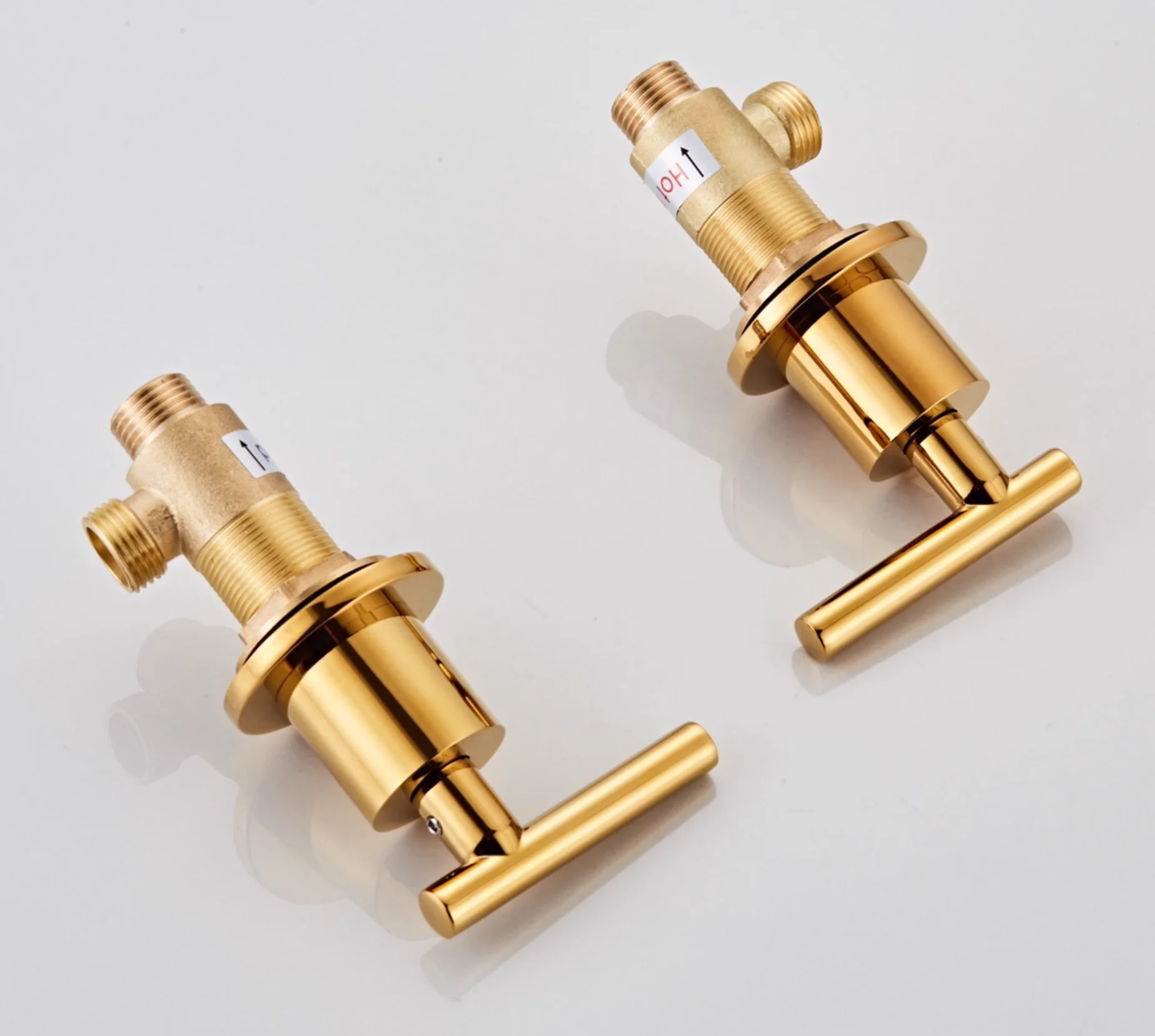Solid Brass Bathtub Faucet Hot Or Cold Water Control Valve one input one Output Switch Five-hole Bathtub Faucet Switch