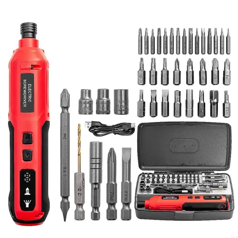 

X9FA Multi Bits Rechargeable Electric Mini Screwdriver Ergonomic Design Home Repair