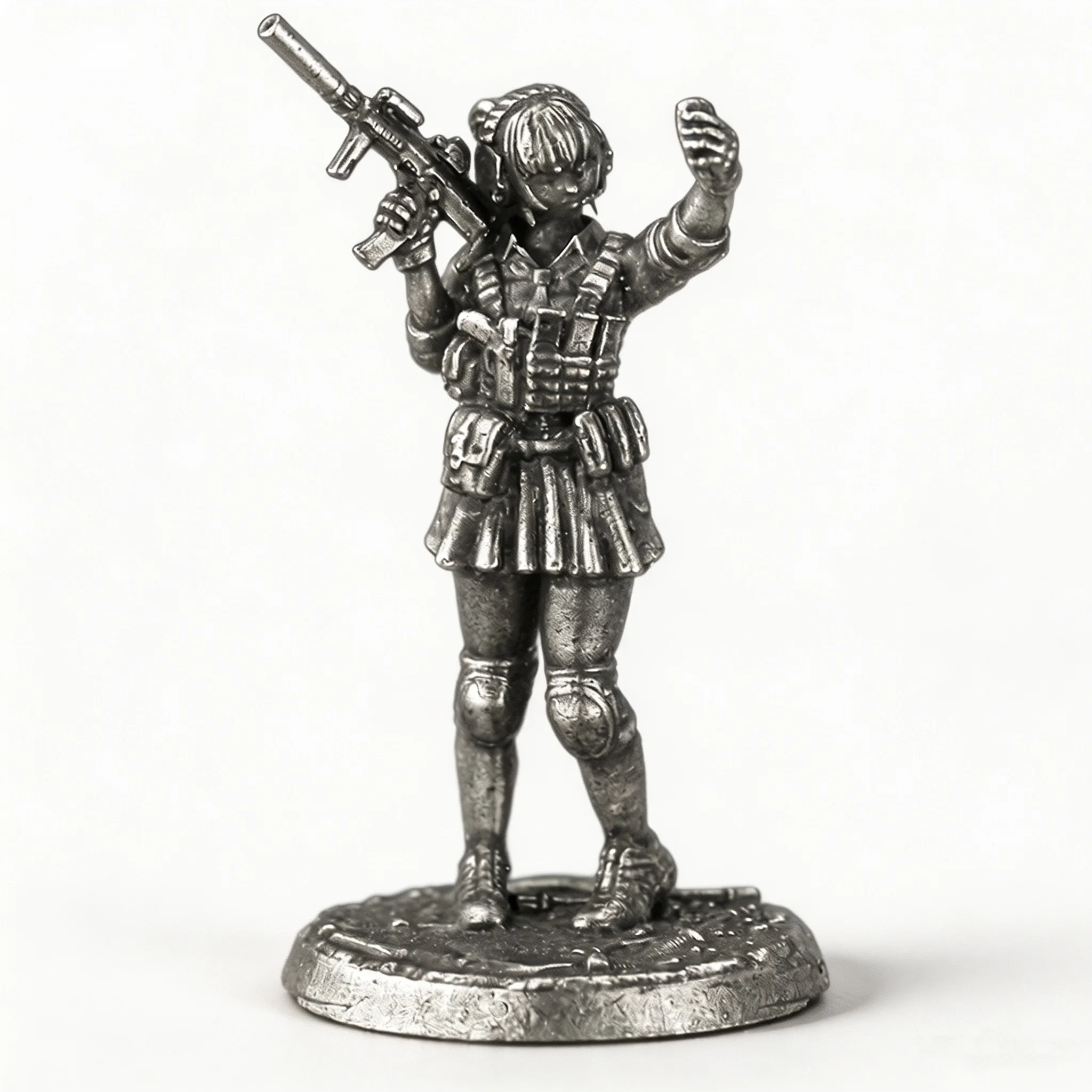 Modern War Cherry Blossom Squad Soldier Miniature Figurine Nickel‑silver Metal Tabletop Game Chess Piece Ornament Toy