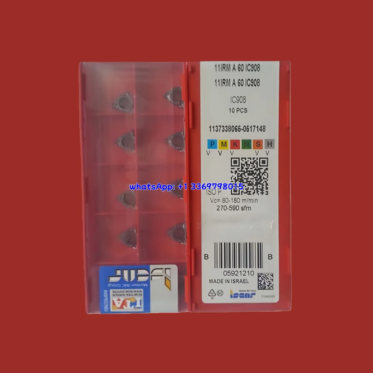 Original 11ERMA60 11IR 11IRM 1.0~2.0ISO 11IRMA60 11IRM18NPTF Thread Insert CNC Cutting Tools
