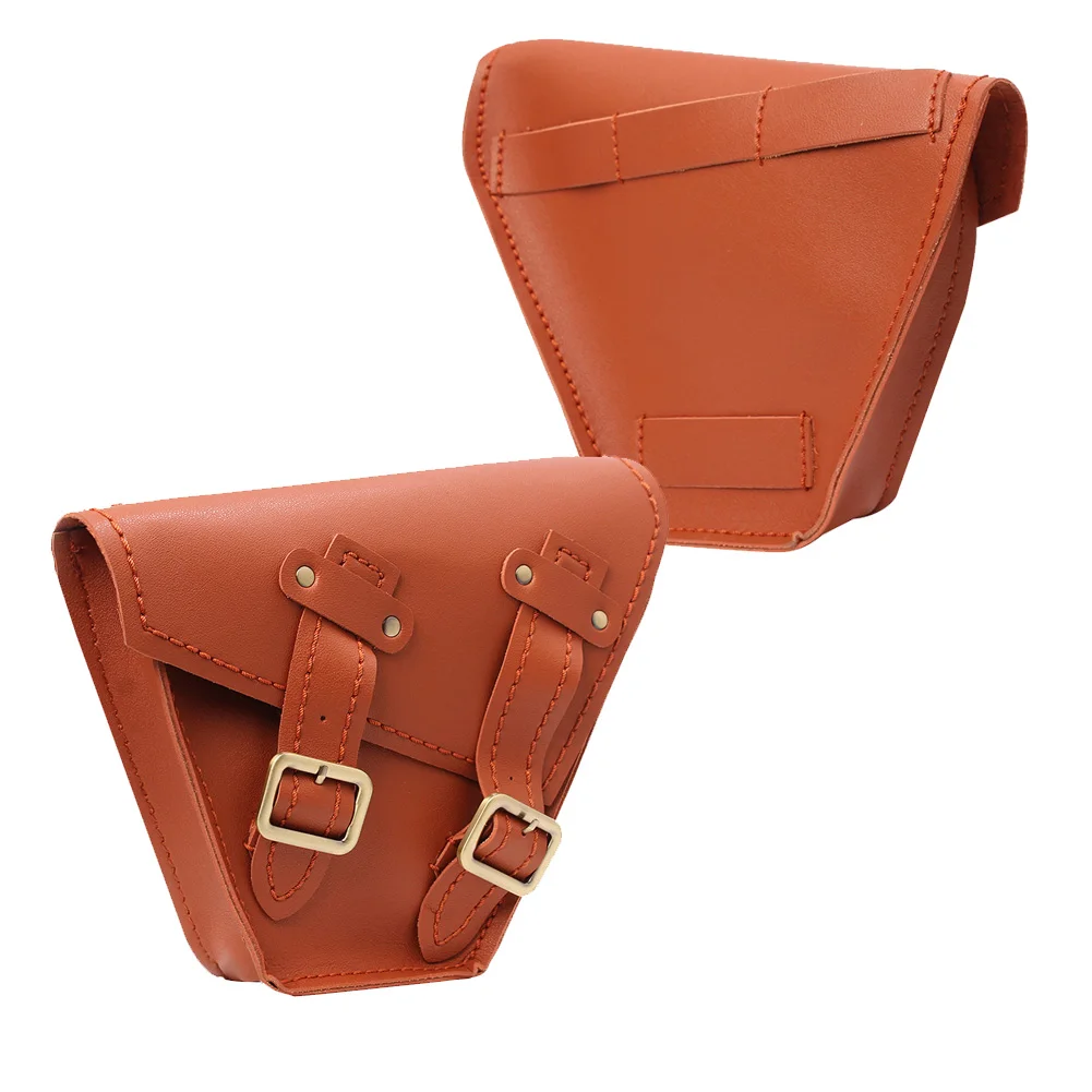 1 Pair Motorcycle Brown Leather Side Saddle Bags For Honda Rebel CMX 300 500&ABS Models 2017-2023