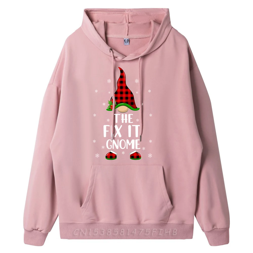 Red Buffalo Plaid Matching The Fix It Gnome Weihnachten Grafik Pullover Hoodies Männer Natürliche Luxus Kleidung Männer Mutter der Tag