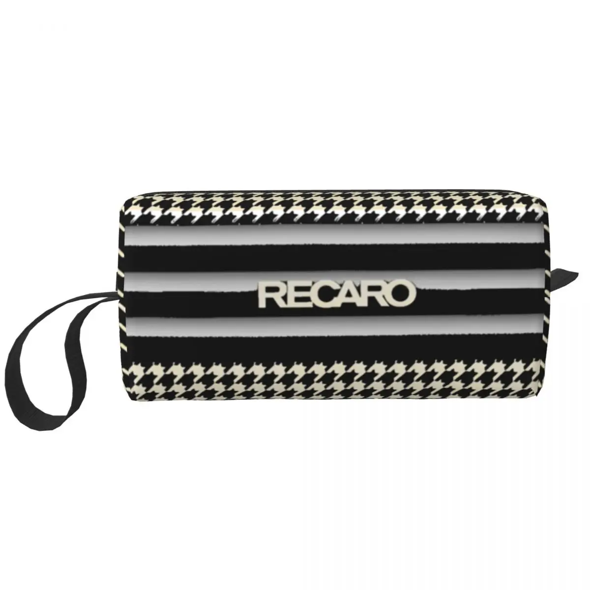 Logo Seat Houndstooth Upholstery Makeup Bags Recaros Toiletry Cosmetic Bag Fashion Waterproof Makeup Organizer Case