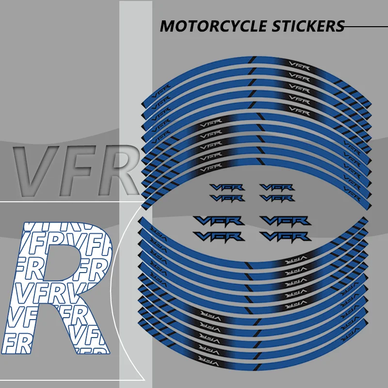 NEW Front Rear Wheel Tyre Reflective Waterproof Stickers For VFR750 VFR800 /F VFR1200 VFR1200X/F Motorcycle Sticker Decals