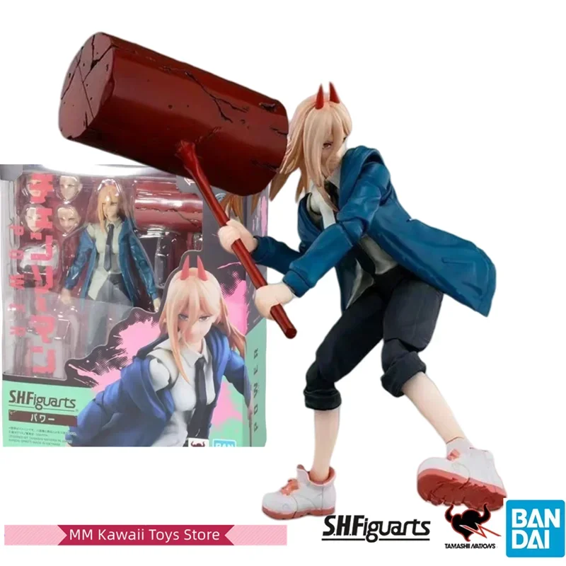 Original 100% In Stock Bandai SHF Chainsaw Man Power Blood Demon Anime Action Figure Toy Gift Model Collection Hobbies