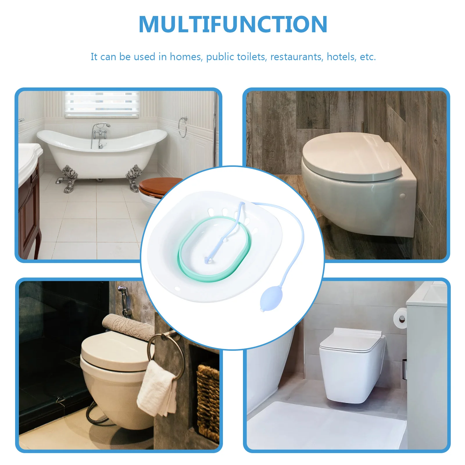 

Folding Cleansing Basin Seat Sitz Portable Woman Bidet Pregnant Nursing With Silica Gel Women Wash Elder