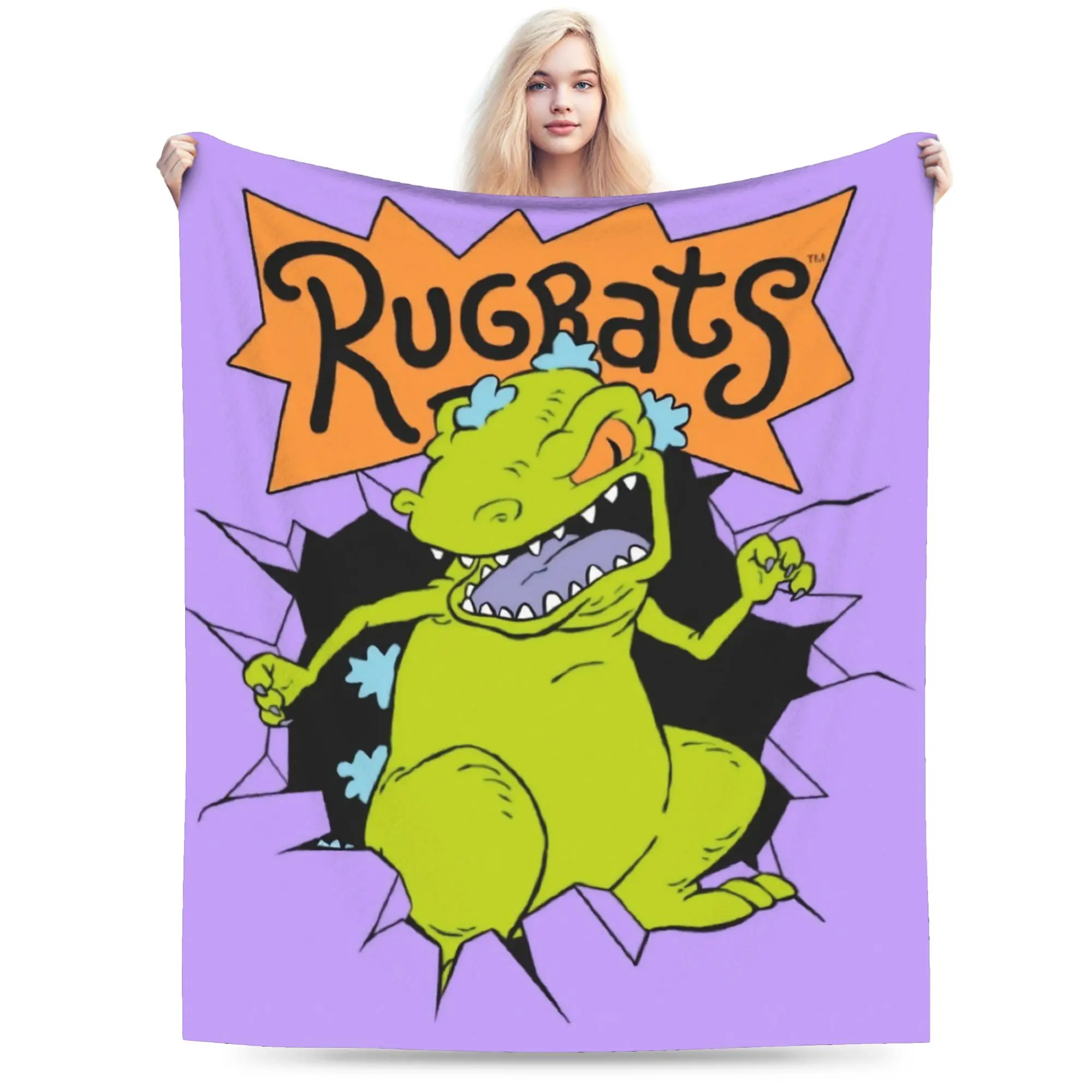 Super Soft Cartoon R-Rugrats Throw Blanket Premium Fleece Flannel Lightweight  Bed Blanket Cozy Warm Blankets All Season Use