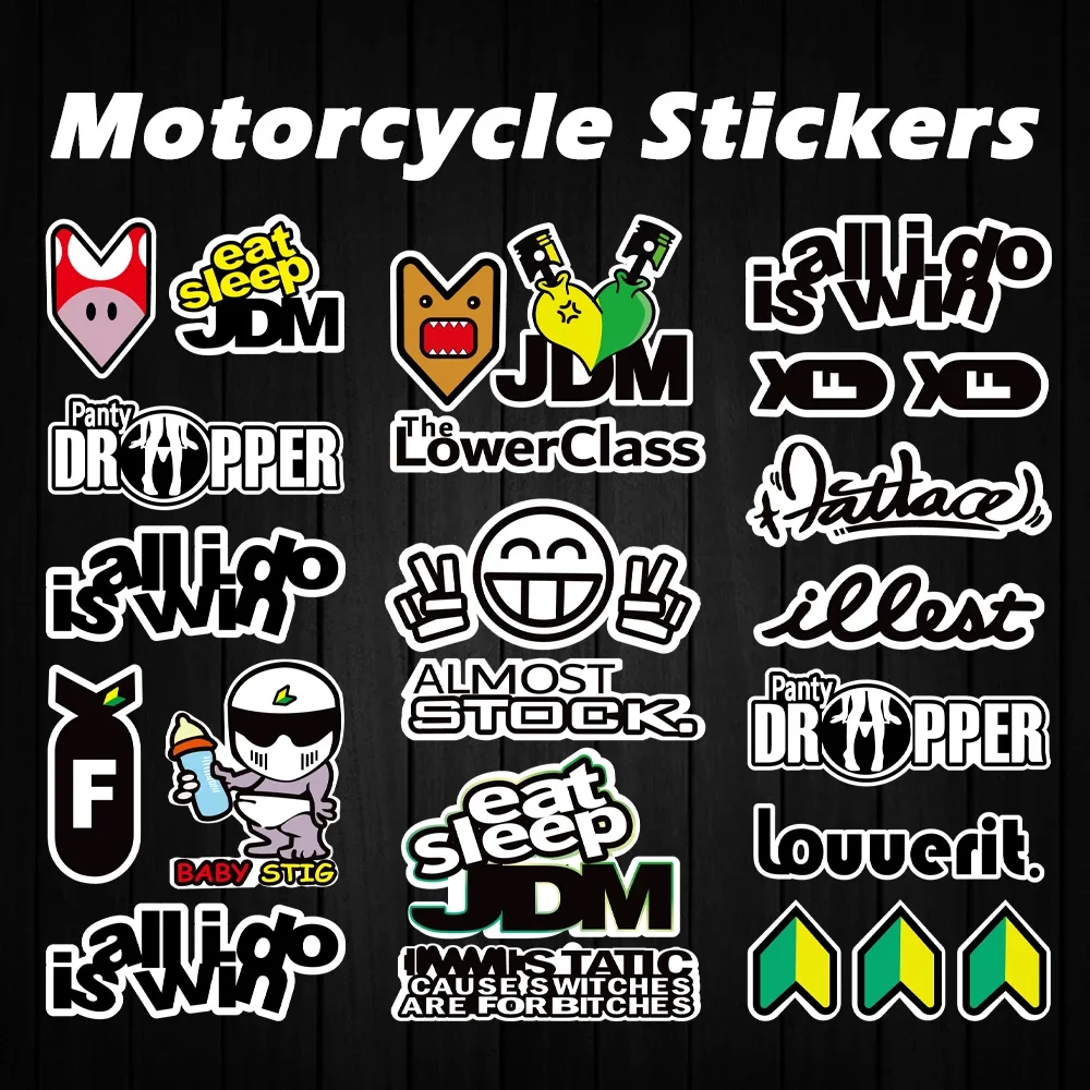 

JDM Motorcycle Reflective Stickers Moto Body Helmet Vinyl Decals Accessories For Voge DS900X Kawasaki Z900 CFMOTO YAMAHA MT07