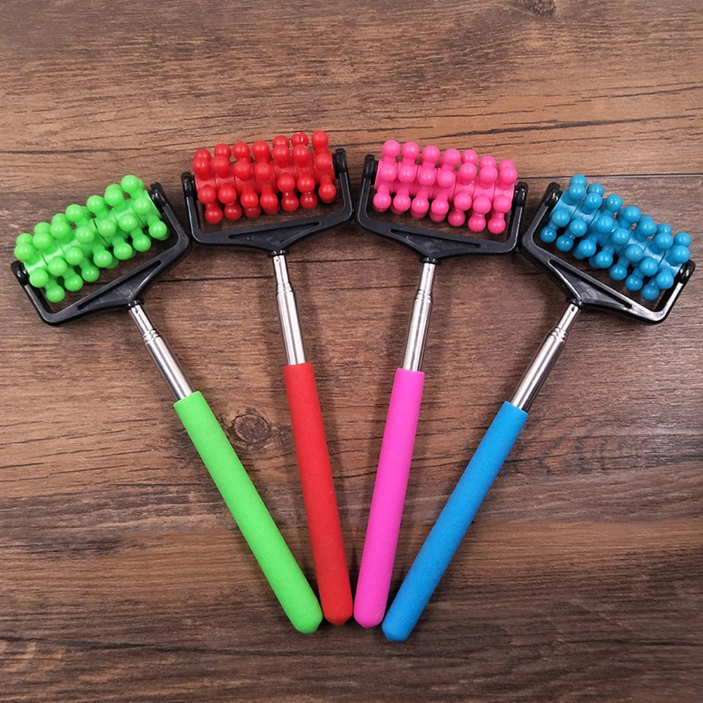 

Roller Massager Retractable Back Telescopic Irregular Design Handheld Shoulder Handle