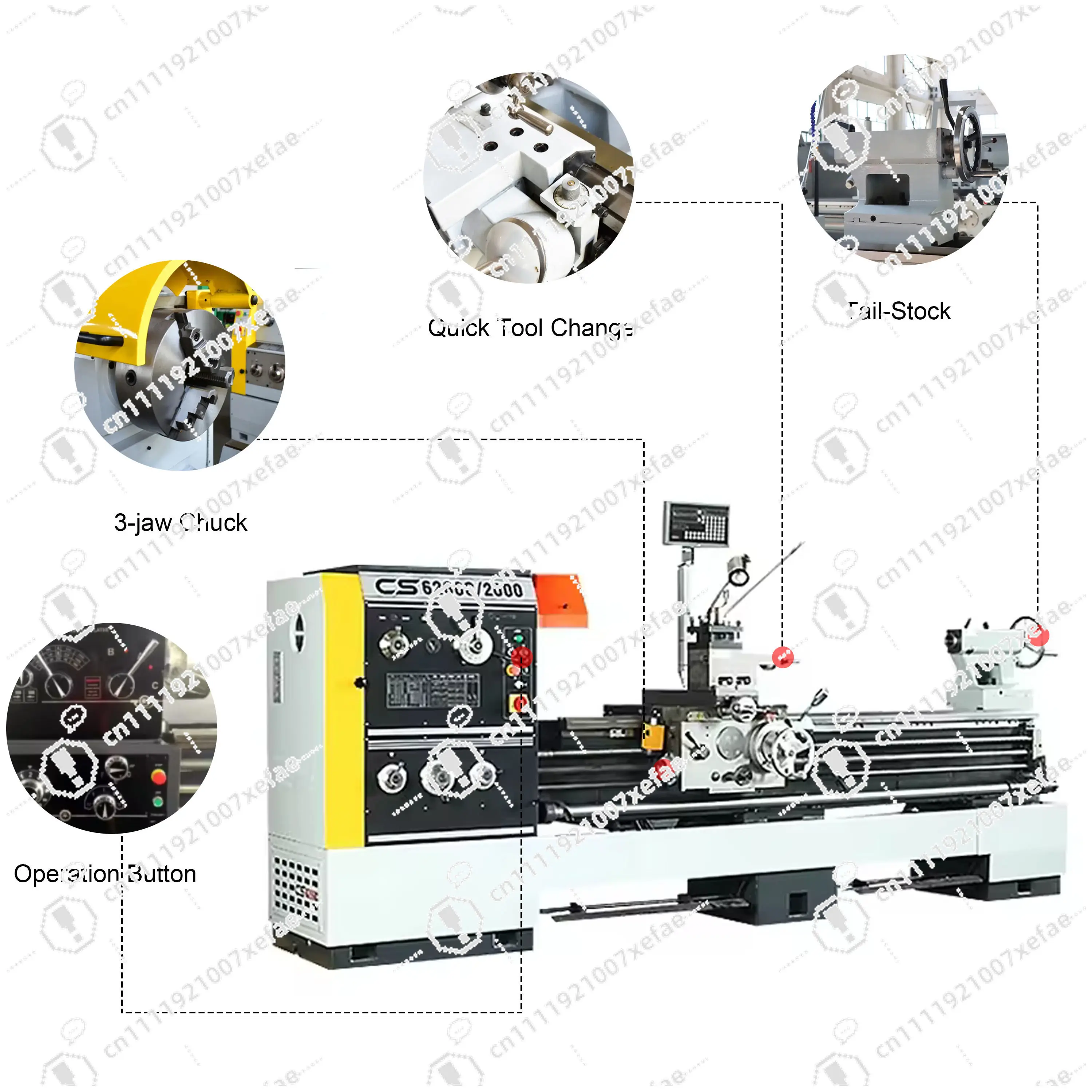 High Precision General Purpose 1000mm Gap Bed