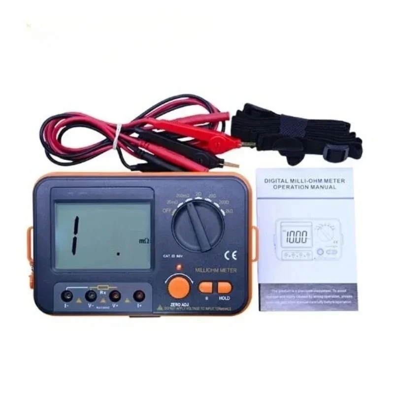 4 Wire Ohm Test  LCD Digital Milli-ohm Meter Resistance Tester Meter Milliohmmeter 0.01 Ohm~2 KOhm VC480C