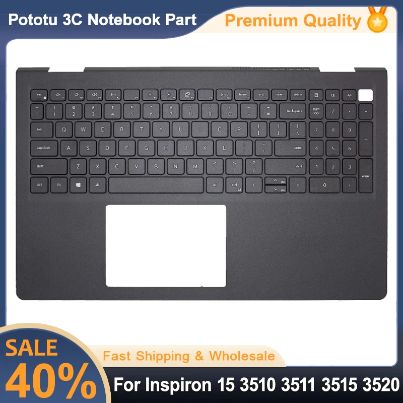 

Оригинальная американская клавиатура для ноутбука Inspiron 15 3510 3511 3515 3520, упор для рук, верхний корпус, верхняя крышка с подсветкой, клавиатура 09CJN3