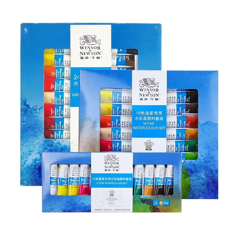 

Winsor Newton Watercolor Pigments Set 12/18/24 Colors 10ml Professional Water Color Paints Beginner Artist Painting Art Supplies