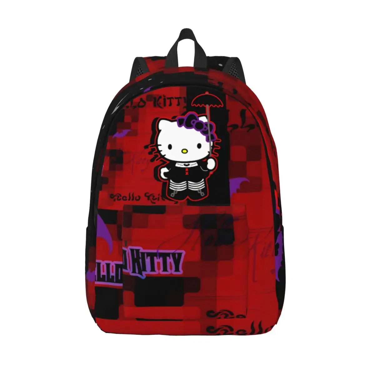 

Рюкзак Hello Kitty Y2k в стиле панк с летучими мышами, школьный рюкзак с героями мультфильмов, рюкзак для подростков, подарок
