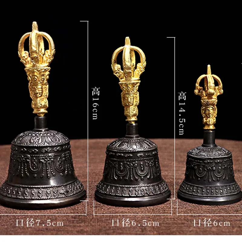 

Wholesale Buddhist articles Practice of Tantric ritual Tibetan Nepal Greco-Buddhist bronze Jin Gangchu Vajra buddha bell