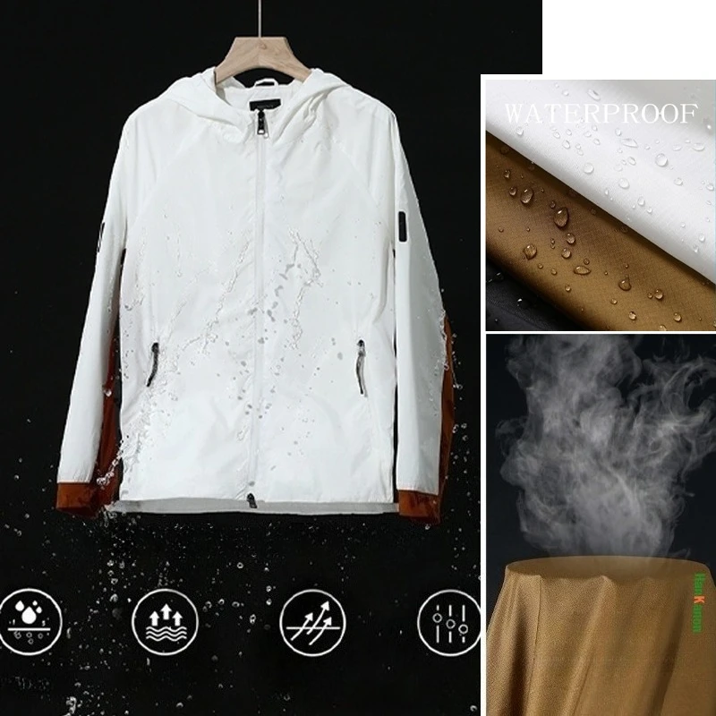 Unisex Windproof & Waterproof Jacket, Lightweight Outdoor Shell for Hiking, Travel and Daily Use
