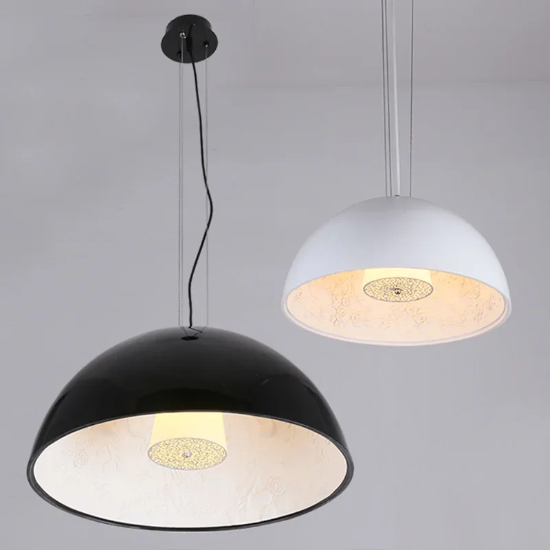 Led Pendant Light Sky Garden Restaurant Living Room Home Decoration 40 60cm Black White Hanging Lamp Bedroom Docer Light Fixture