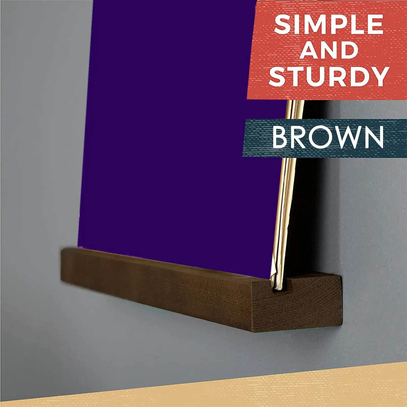 Record Wall Display Solid Wood Record Shelves Smooth and Sturdy Record Storage Hanger Album Shelf for Album Collection Home