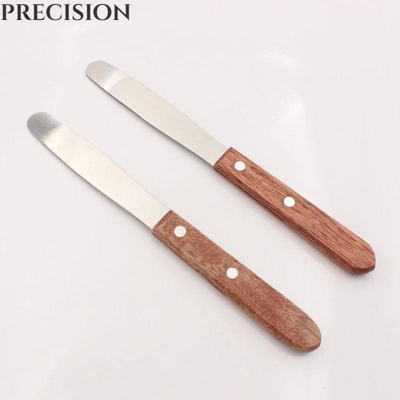 Dental Materials Gypsum Mixing Knife Gypsum Mixing Knife Mixing Knife Stainless Steel Mixing Knife Wooden Handle Dentist Tool