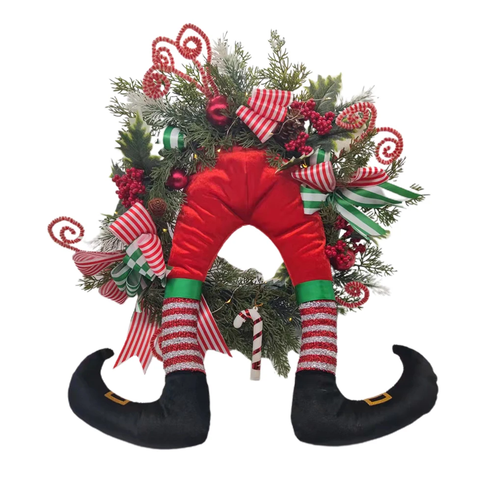 Christmas Door Wreath Christmas Thief Xmas Garland Xmas Door Hanger For Window Or Front Door Decor