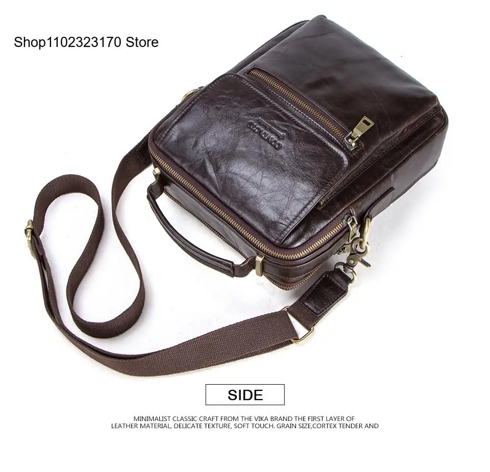 Male Crossbody Bags Ipad Small Men Messenger Briefcase Bag Genuine Leather for Men Shoulder Bags