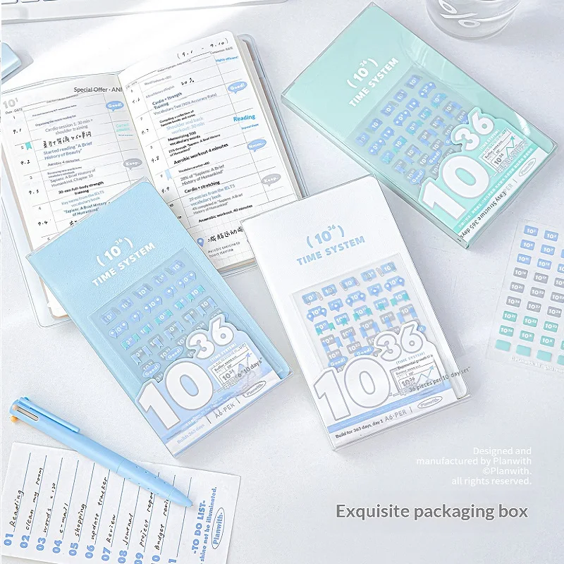 Planwith A6 365 Days Function Planner Notebook 128 Pages Time System Habit Tracker To Do List Journal Portable Pocket Schedule