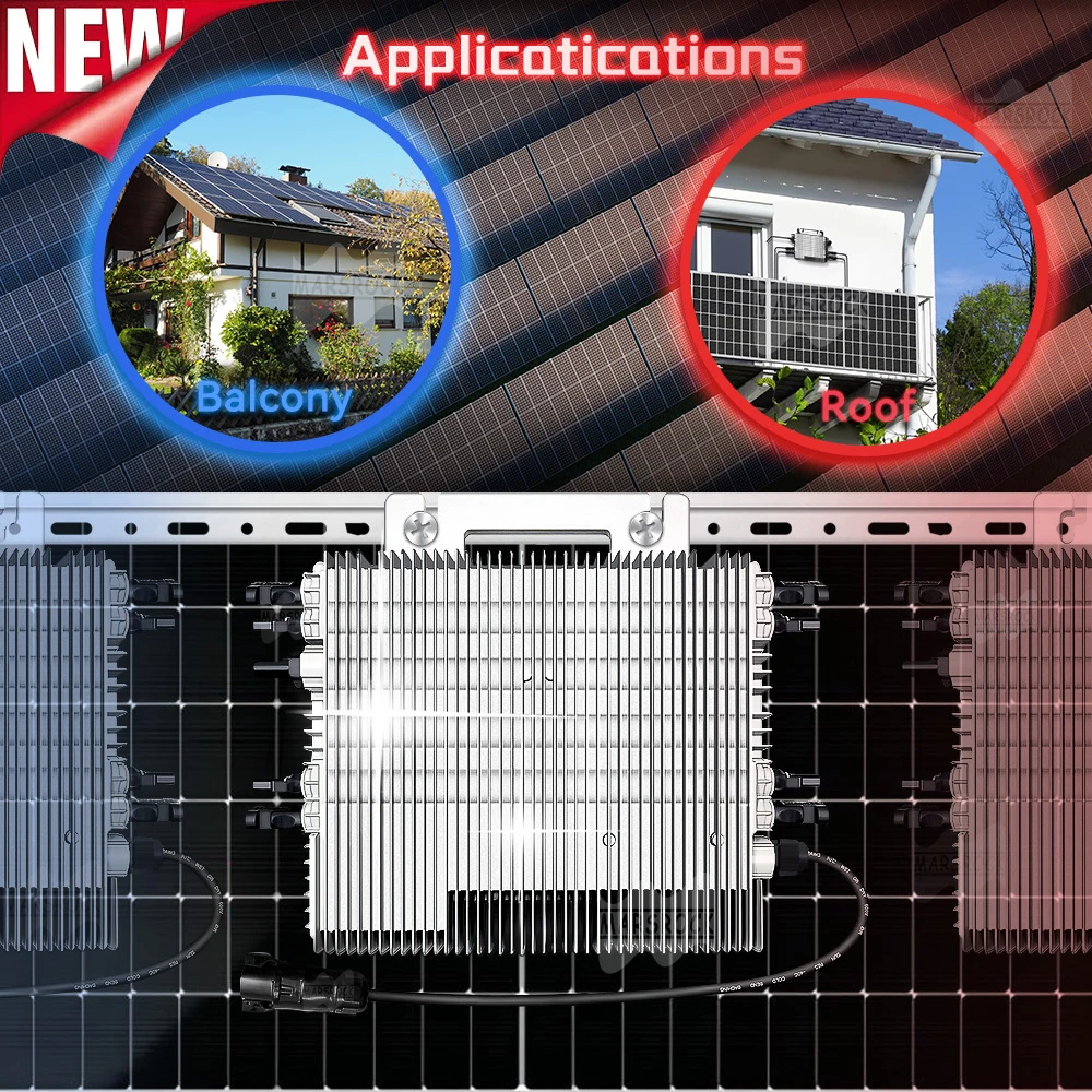 2000W Deye PV Grid on Inverter DC22-60V AC230V IP67 with WiFi Function Max Connect 4PCS 400-600W Efficient Micro Converter