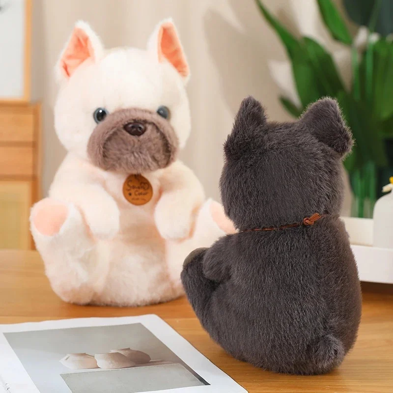لعبة قطيفة واقعية جديدة على شكل بولدوج، دمية محشوة لطيفة على شكل كلب، مناسبة كهدية للعطلات، هدية عيد الميلاد #2