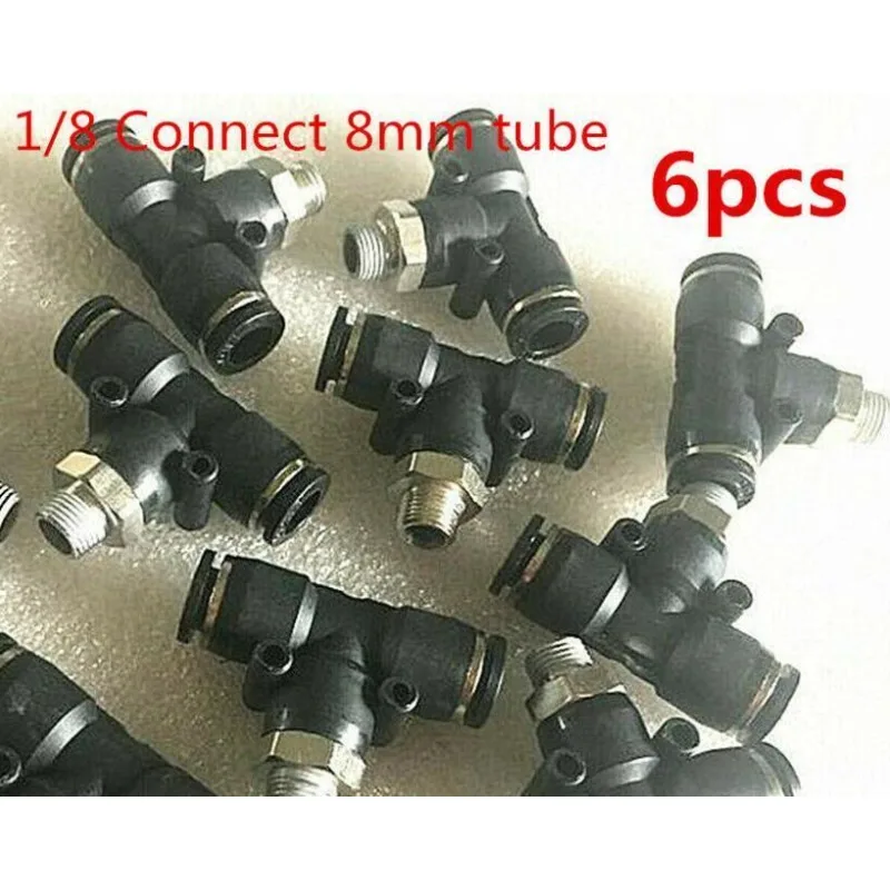 

6PC Tire Changer Machine 1/8'' T Air valve Connector Tube For Ranger Coats Eagle