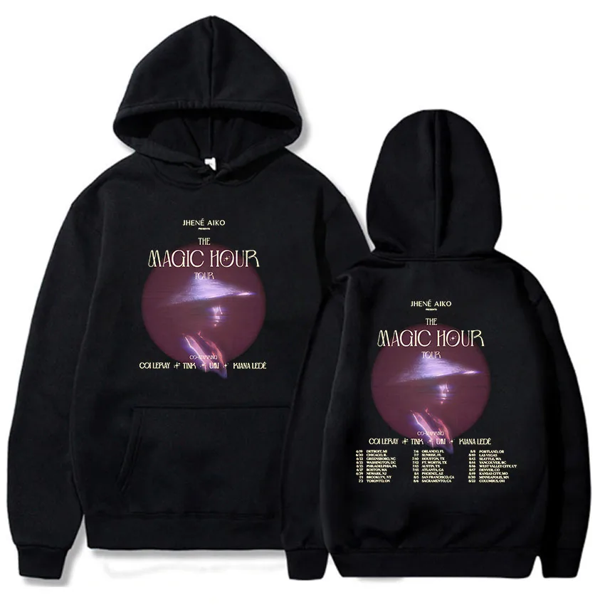 The Magic Hour Tour Jhene Aiko Hoodies Winter Fleece Hooded Sweatshirts Sudadera Hip Hop Streetwear Graphic Clothes Unisex Hoody