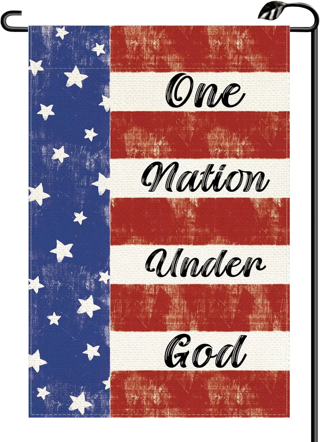 One Nation Under God 4th of July Garden Flag 12x18 Inch Double Sided Memorial Day Independence Day Patriotic Small Flags Far jjp