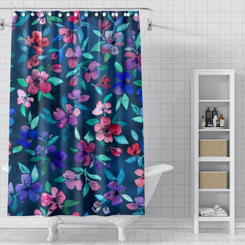 

Домашние занавески для душа из водонепроницаемой ткани Современная занавеска для ванной комнаты в скандинавском стиле 180x200 коттон растение фрукты милые anXT6@!