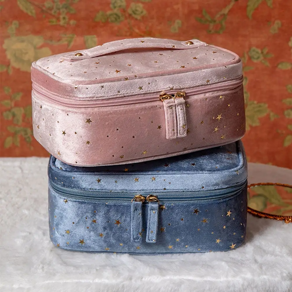 Travel Star Storage Bags Bronzing Multifunctional Large Capacity Lipstick Bags Toiletry Case Velvet Cosmetic Bag Makeup Bag